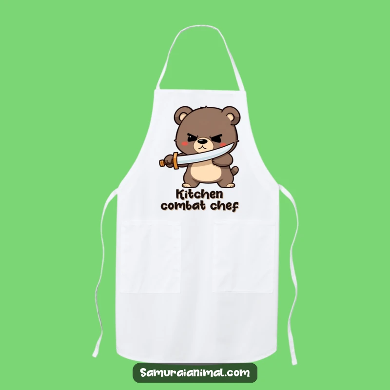 Funny Bear Sword Apron: Warrior Kitchen Adventure, Great Gift