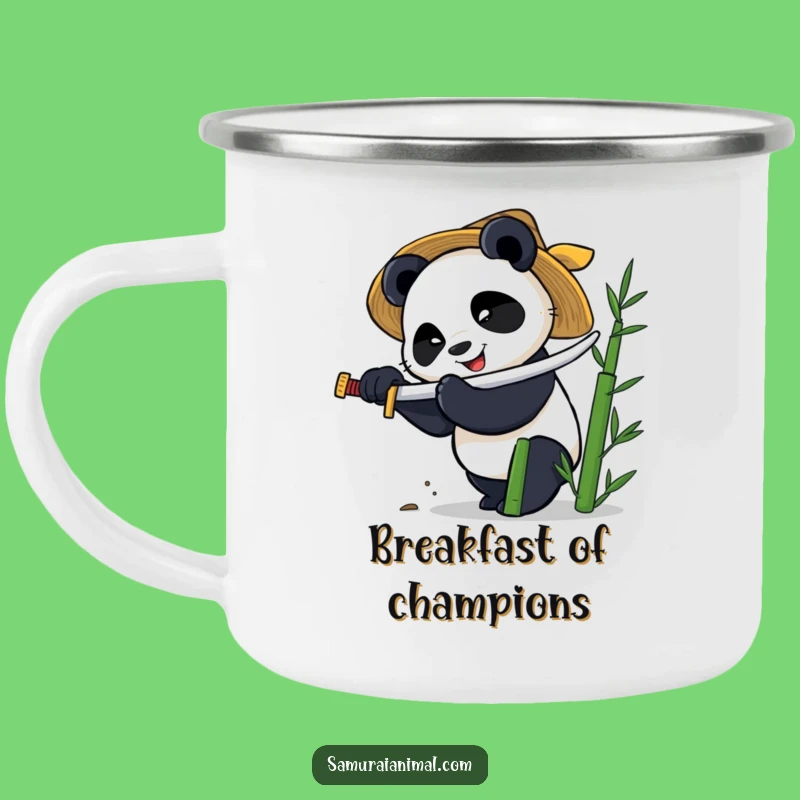 Funny Panda Katana Camping Mug - Hilarious Outdoor Kung Fu Cup