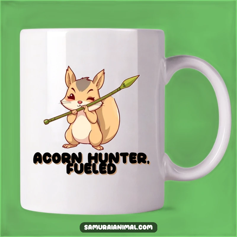 Funny Brave Squirrel Mug: Bamboo Spear Hero Perfect Gift