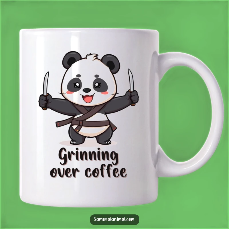 Funny Panda Juggler Mug: Cheerful Katana Master, Amazing Gift