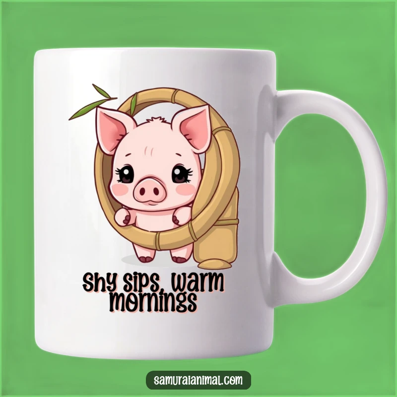 Funny Shy Piglet Mug: Bamboo Shield Hero Perfect Gift