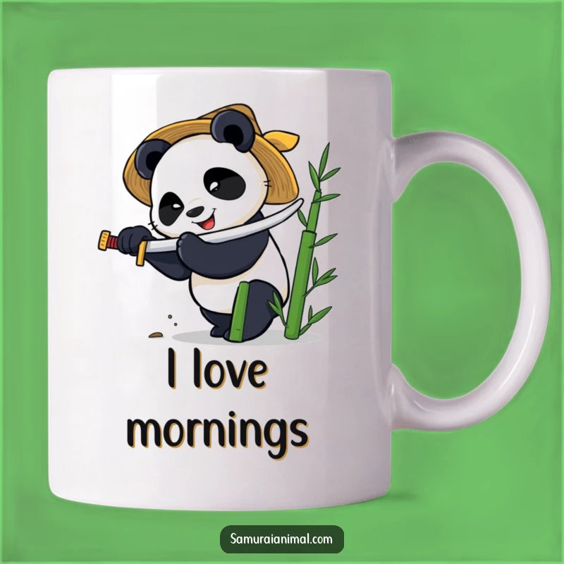 Funny Panda Bamboo Chopper Mug - Hilarious Kung Fu Animal Gift