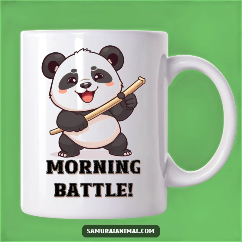 Funny Panda Toothpick Sword Mug - Fierce Yet Comical Warrior for Your Desk Gift