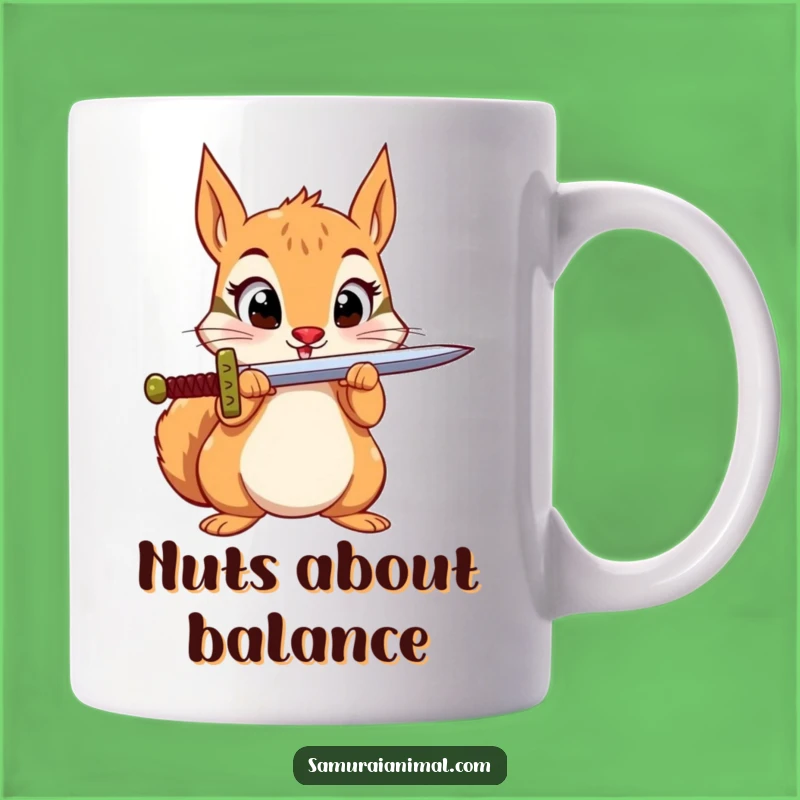 Funny Squirrel Sword Mug: Hilarious Action Hero Gift for Nut Lovers