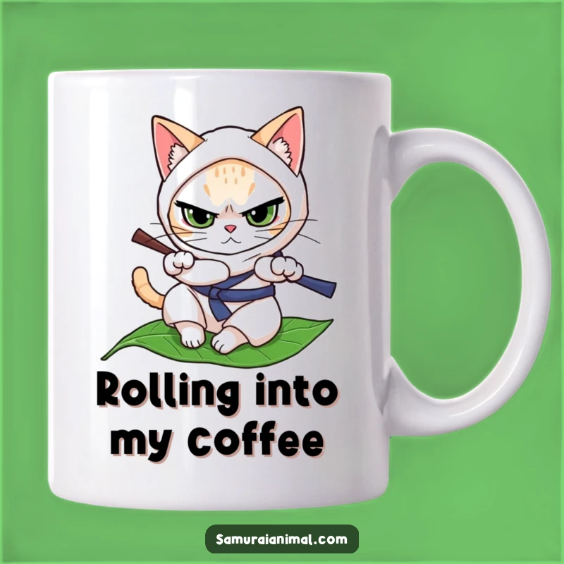 Funny Cat Ninja Mug - Stealthy & Determined Warrior Gift!