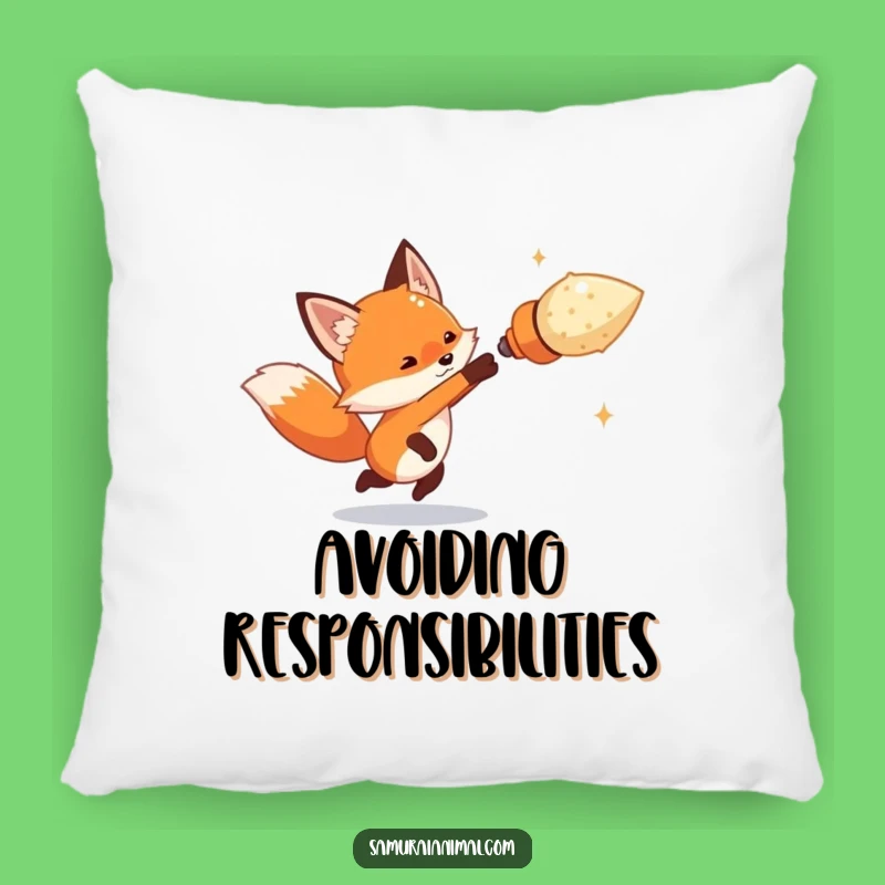 Funny Tiny Fox Dodge Pillow - Snuggle Up with an Agile Buddy Gift