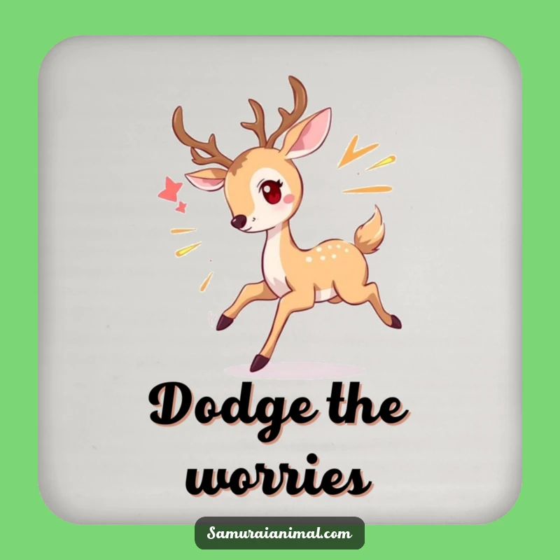 Funny Deer Coasters: Protect Surfaces with Graceful Humor - Set Gift!