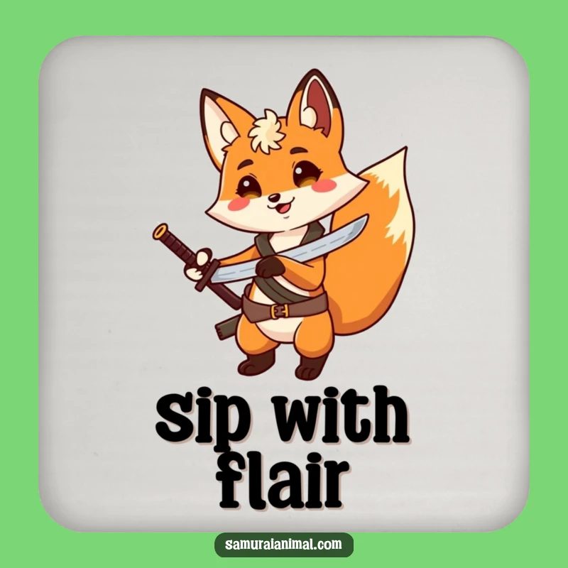 Funny Fox Hero Coaster: Hilarious Protection for Your Drink Station