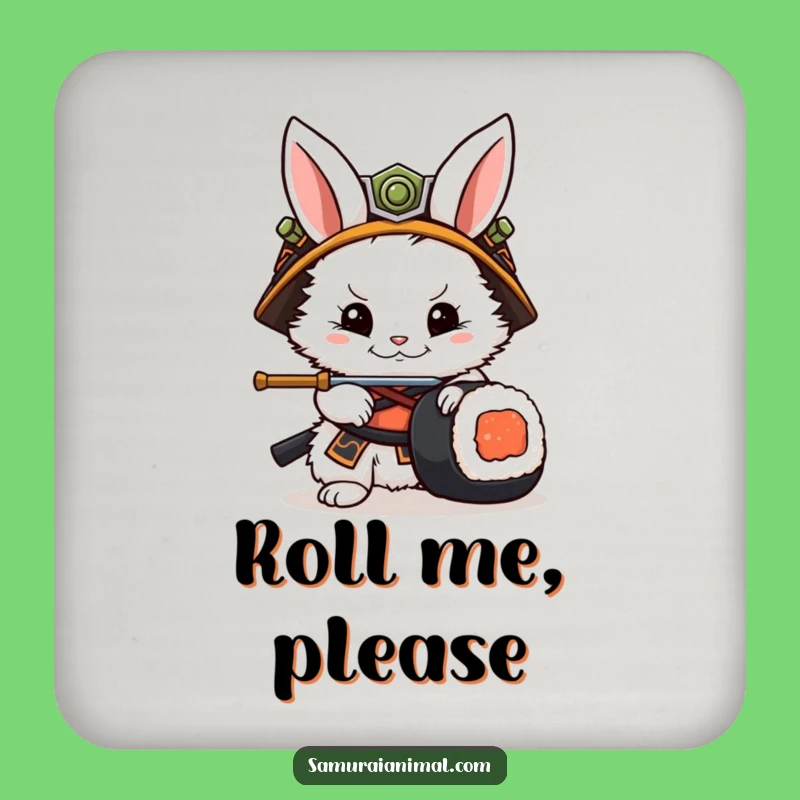 Funny Rabbit Samurai Coaster: Hilarious Protection for Your Surfaces