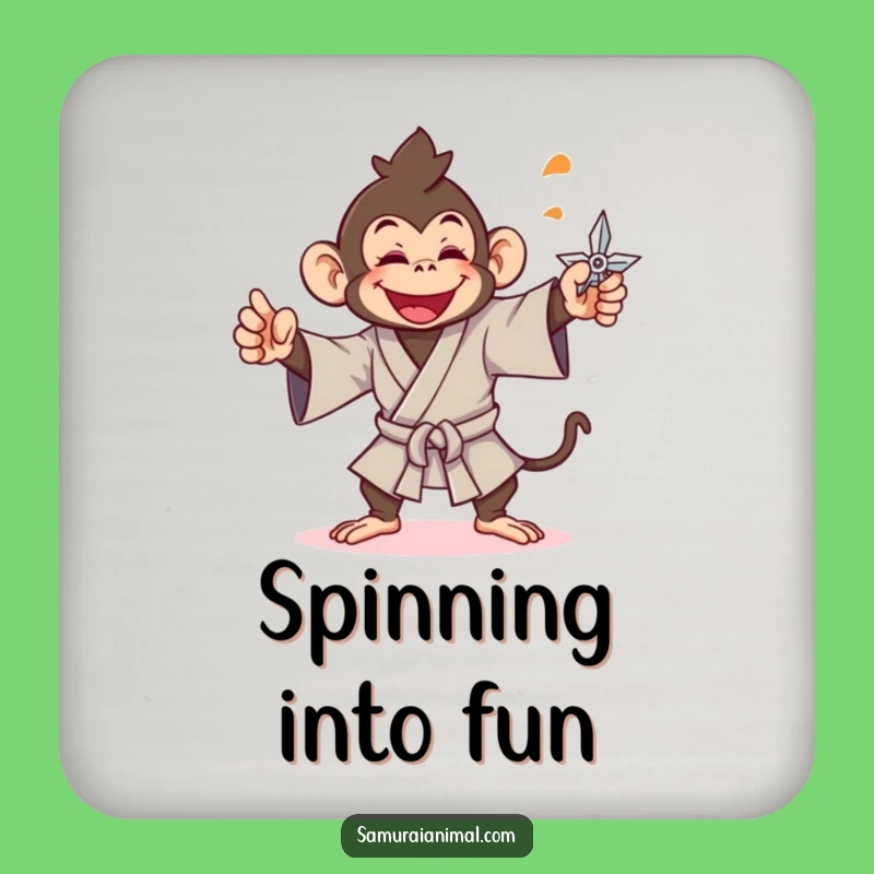 Funny Monkey Ninja Coasters: Playful Protection for Your Table