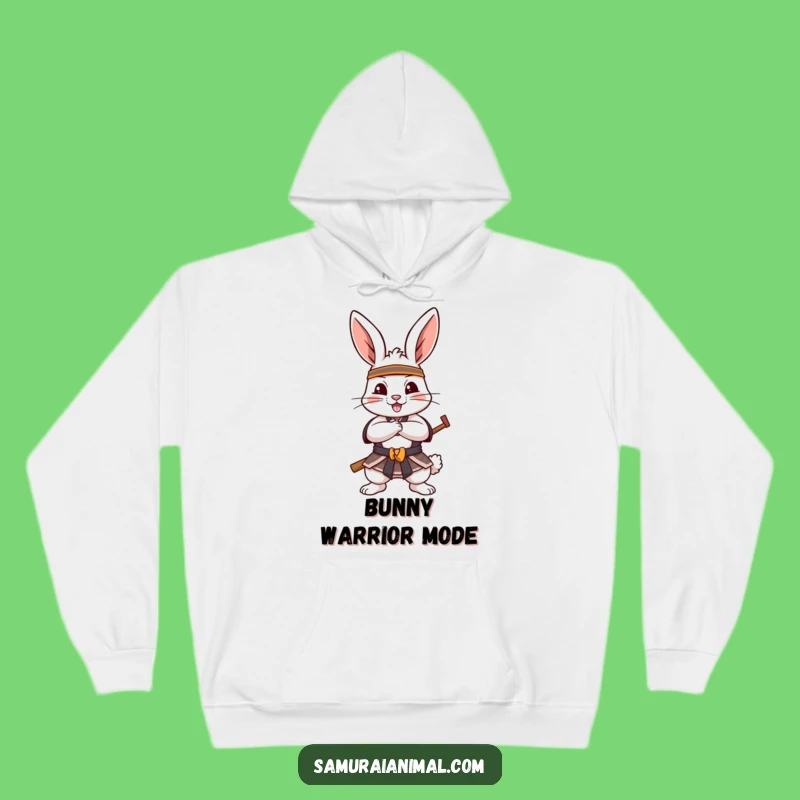 Funny Samurai Rabbit Hoodie: Stay Cozy and Courageous with this Hilarious Warrior Gift
