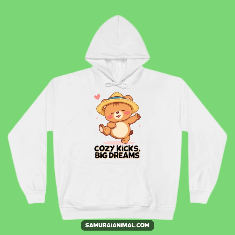 Funny Sleepy Bear Kick Hoodie Cozy Comfort for Your Dream Adventures