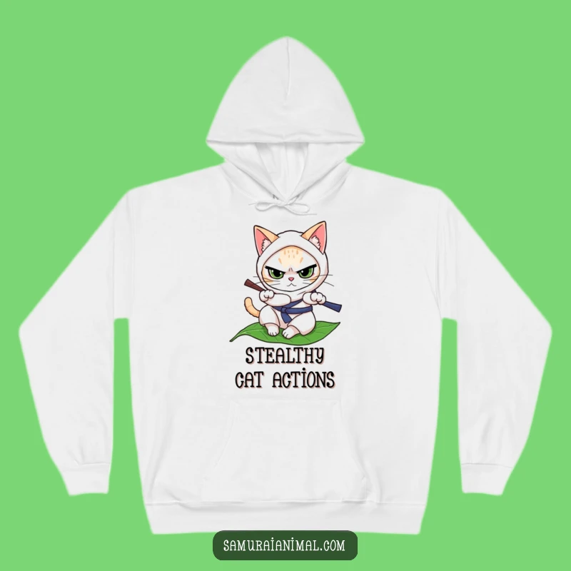 Funny Cat Ninja Hoodie - Cozy Stealth & Determination!
