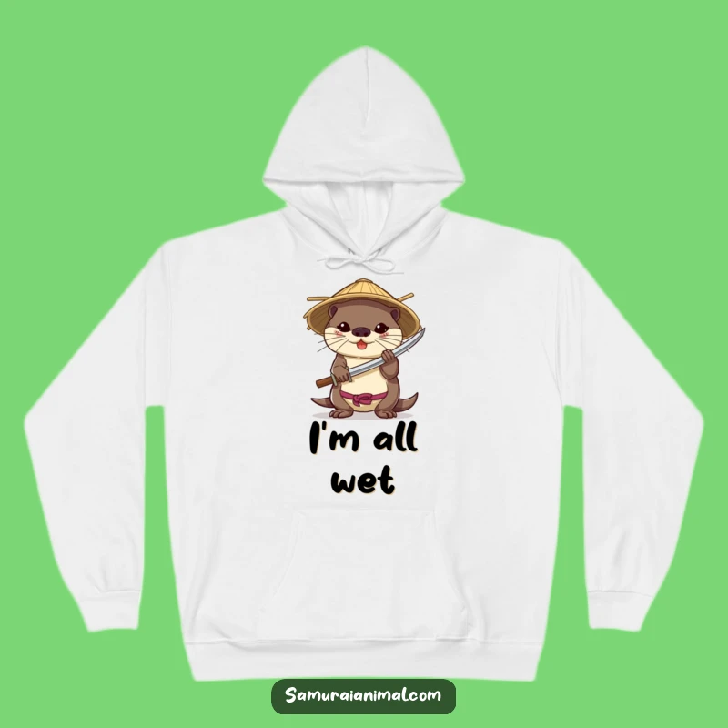 Funny Otter Katana Hoodie - Brave Warrior Animal Gear, Hilarious