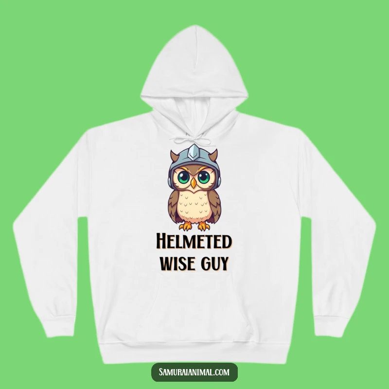 Funny Owl Helmet Hoodie: Cozy Cartoon Wisdom for Intellectual Comfort