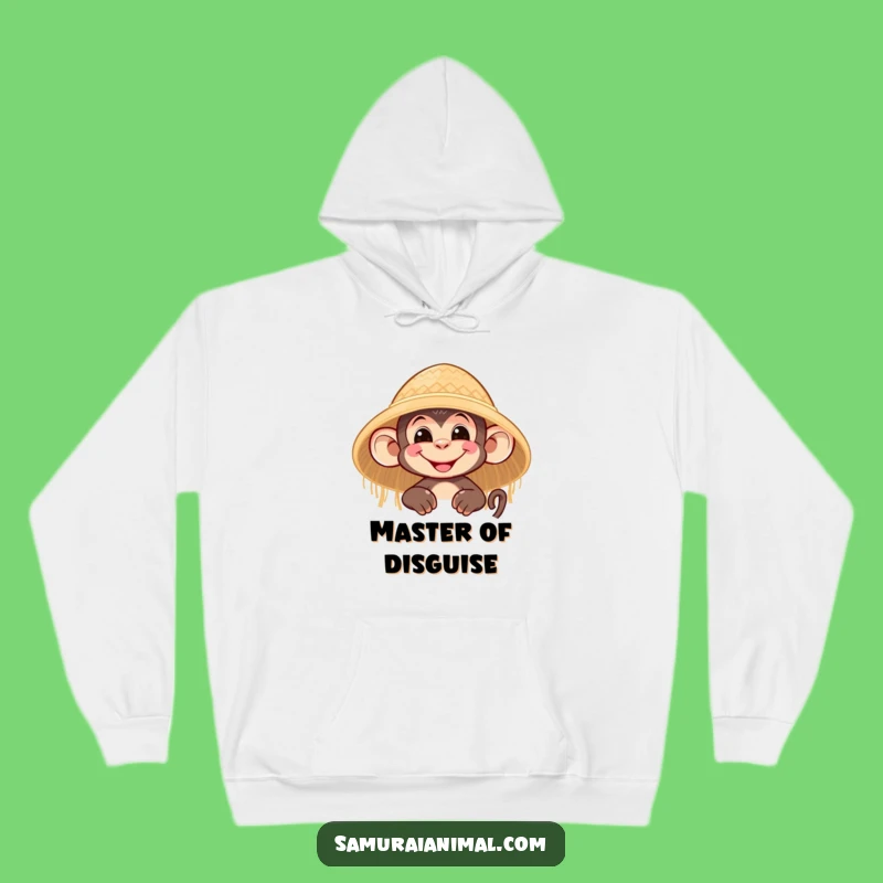 Funny Monkey Grin Hoodie: Nimble Character's Cozy Hat Comfort Gift