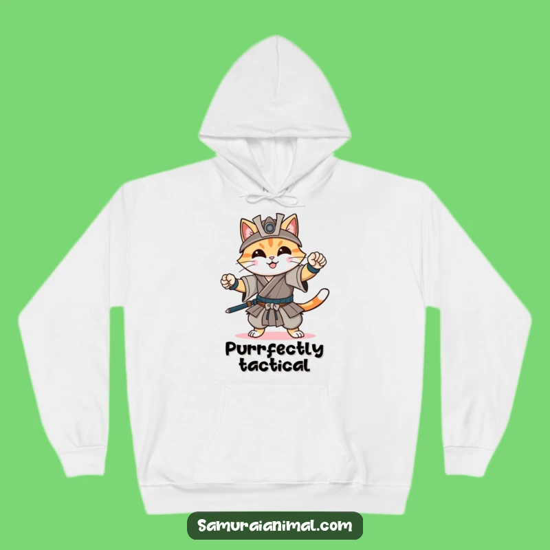 Funny Cat Samurai Hoodie: Cozy Comfort, Fierce Warrior Style, Great Gift