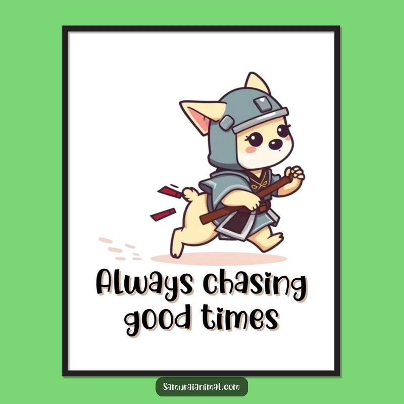 Free Printable Dog Samurai Art - Funny Downloadable Decor for Canine Enthusiasts