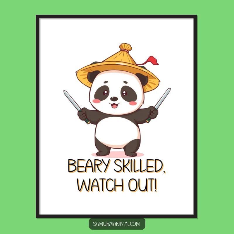 Free Printable Wall Art: Funny Juggling Panda Art - Downloadable Decor