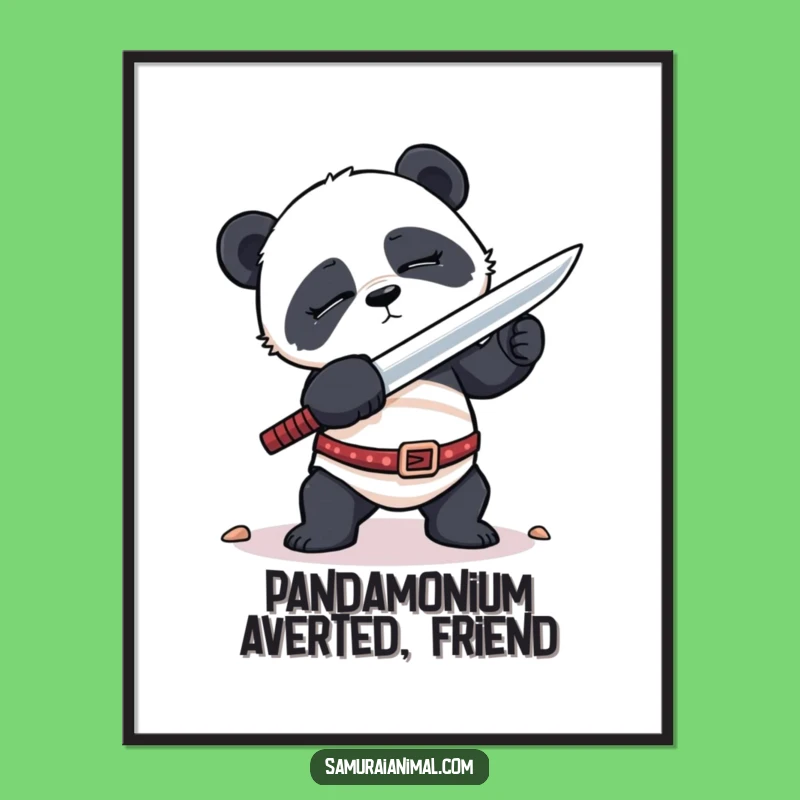 Free Printable Sleepy Panda Wall Art - Funny Animal Decor, Downloadable Art
