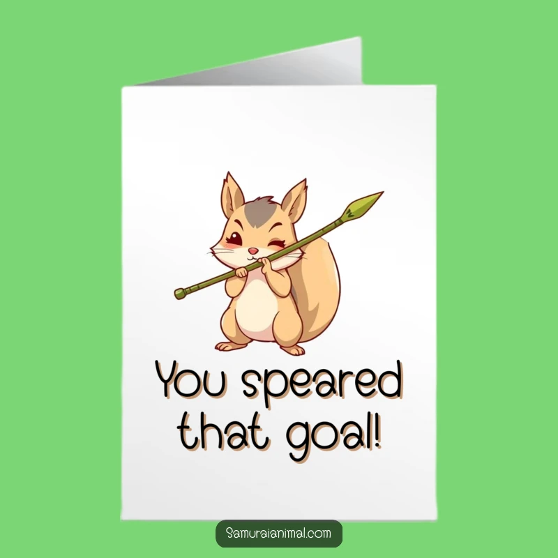 Free Printable Congrats Card: Squirrel Champion, Funny Downloadable Gift