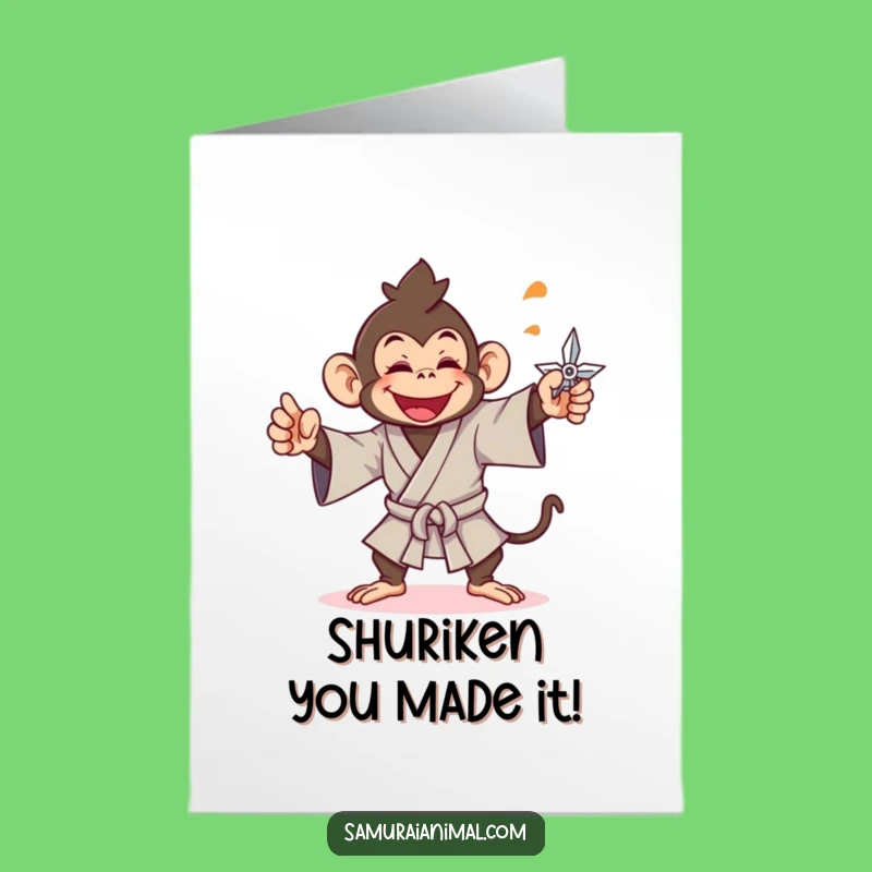 Free Printable Ninja Monkey Congrats Card: Awesome Downloadable Celebration Gift!