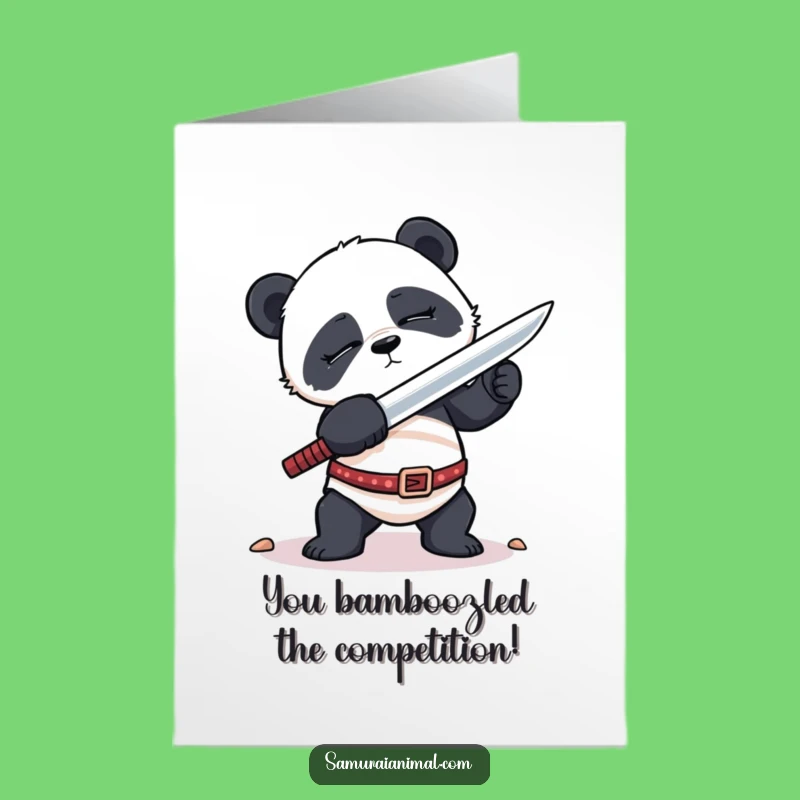 Free Printable Sleepy Panda Congrats Card - Funny Downloadable Greeting for Laughter