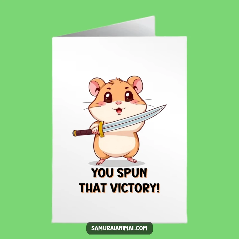 Free Printable Funny Hamster Congratulations Card - Spinning Attack Humor Downloadable Gift