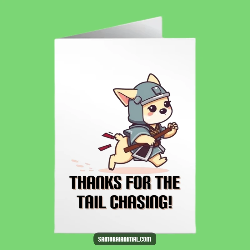 Free Printable Dog Samurai Thank You Card - Cute Downloadable Appreciation Gift