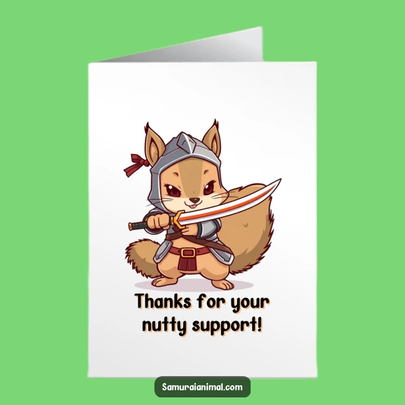 Free Printable Samurai Squirrel Thank You Card: Fierce Downloadable Appreciation!