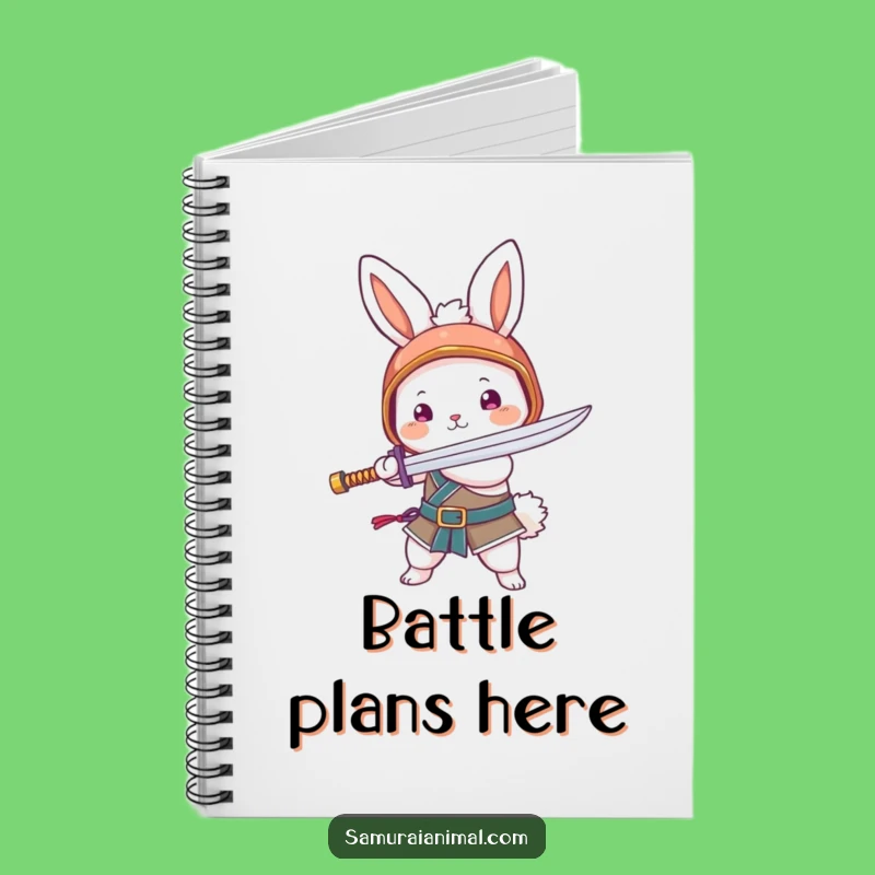 Funny Bunny Noodle Sword Notebook: Jot Down Adventures with Warrior Spirit