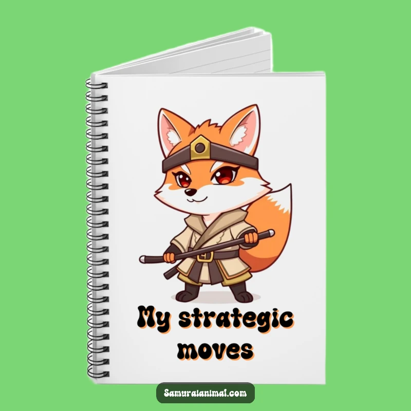 Funny Fox Samurai Notebook: Warrior Pose Journal, Gift for Focused Writers