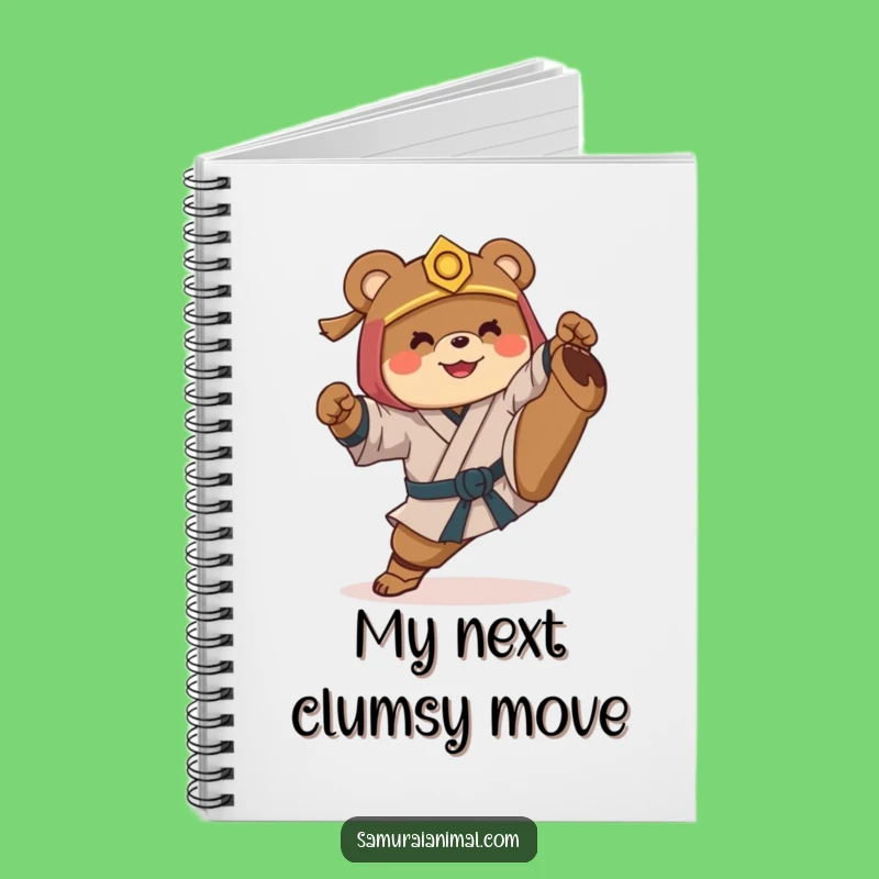 Funny Samurai Bear Notebook: Hilarious High Kick Journal for Note-Taking Fun