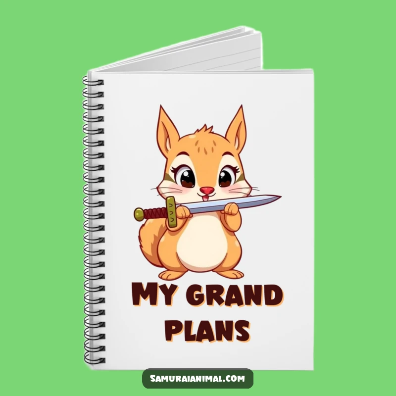Funny Squirrel Sword Notebook: Jot Down Adventures with Charm