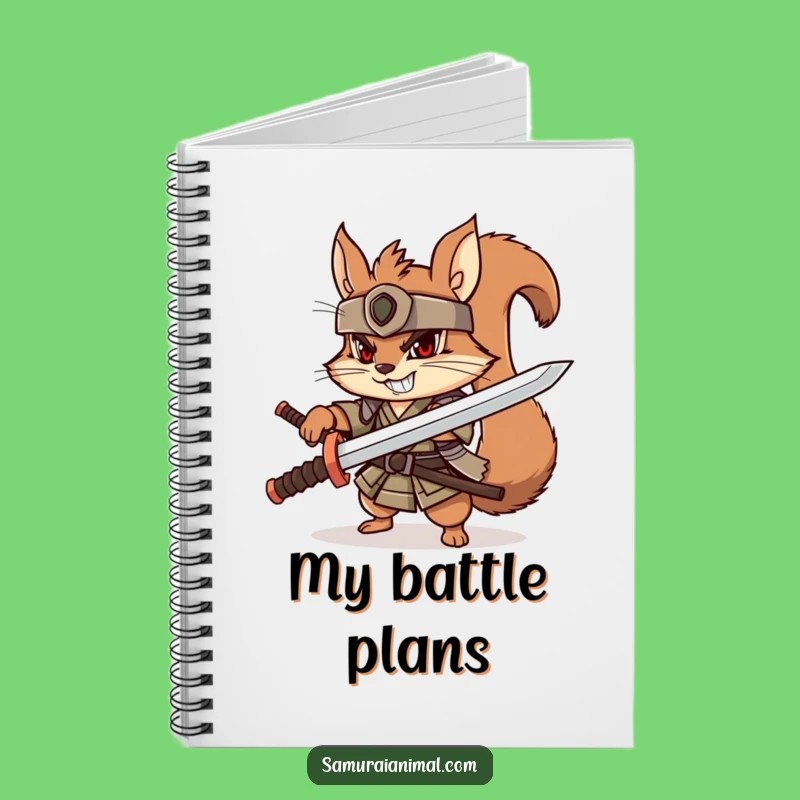 Funny Squirrel Samurai Notebook: Jot Down Ideas with Determination