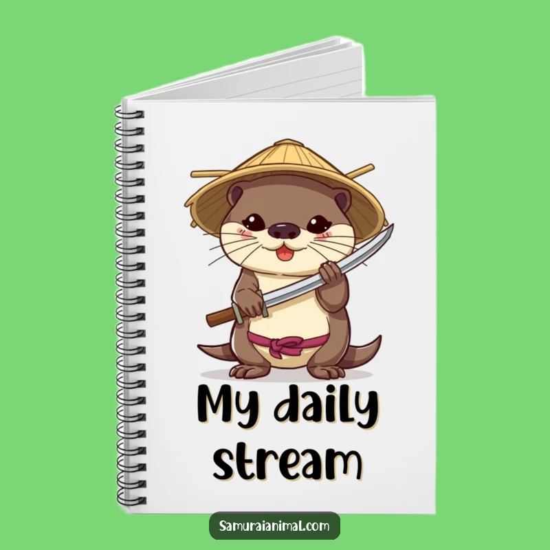 Funny Otter Katana Notebook - Brave Warrior Journal, Hilarious Gift