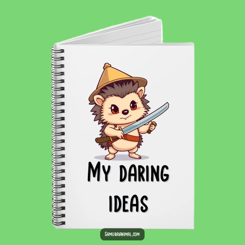 Funny Hedgehog Sword Notebook: Jot Down Adventures with Charm