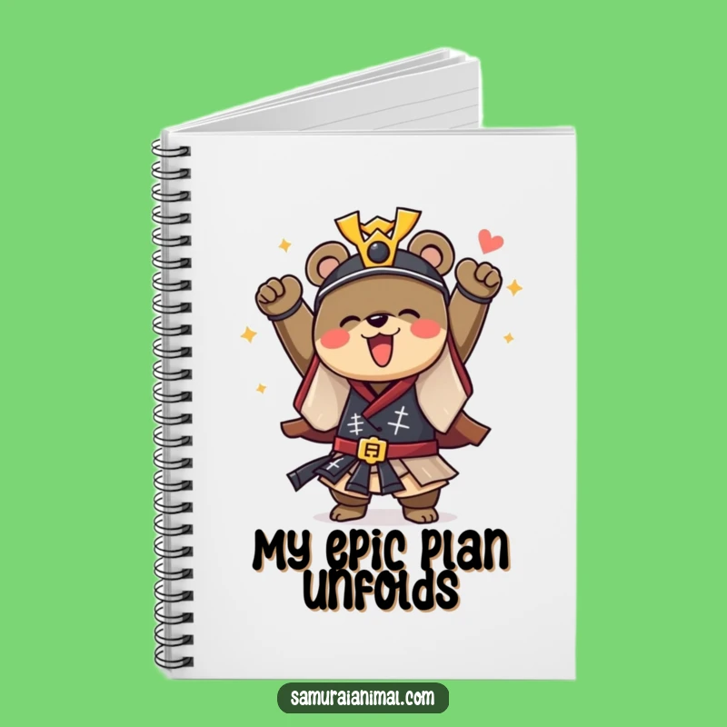 Funny Samurai Bear Notebook: Courageous Character's Warrior Journal Gift