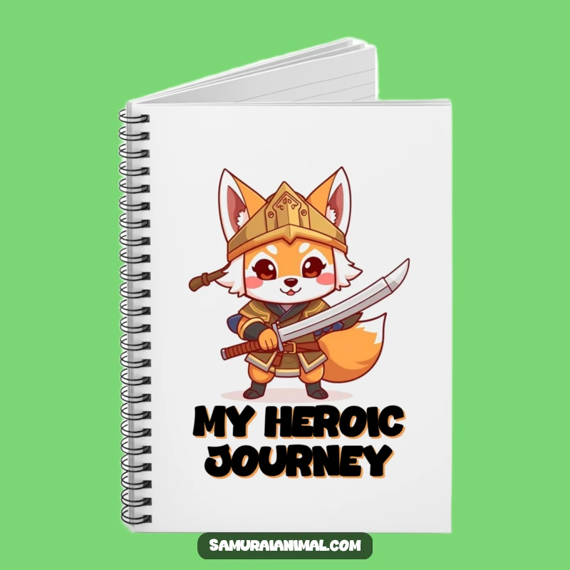 Funny Fox Warrior Notebook: Jot Down Heroic Plans!