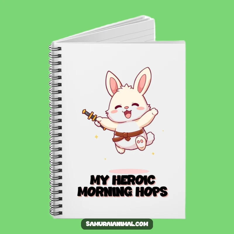 Funny Bunny Tiny Sword Leap Notebook - Jot Down Adventures!