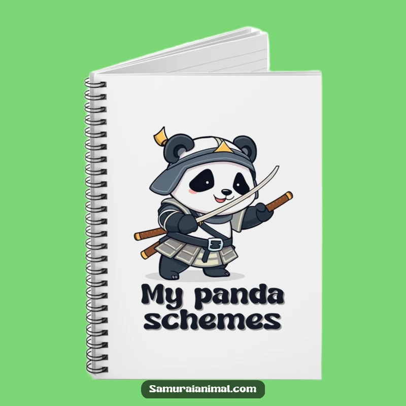 Funny Panda Samurai Notebook: Jot Down Ideas with a Plump Warrior