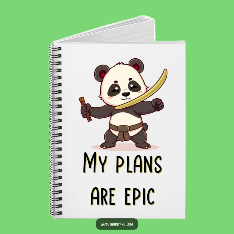 Funny Panda Warrior Notebook: Bamboo Sword Ideas for Your Next Great Plan