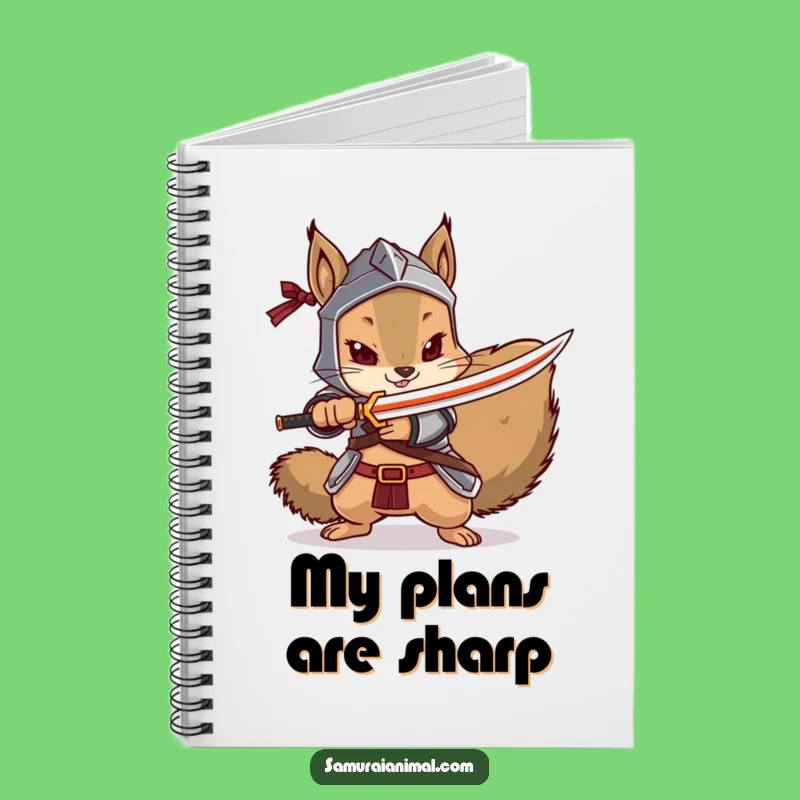 Funny Squirrel Samurai Notebook: Plan Your Victories