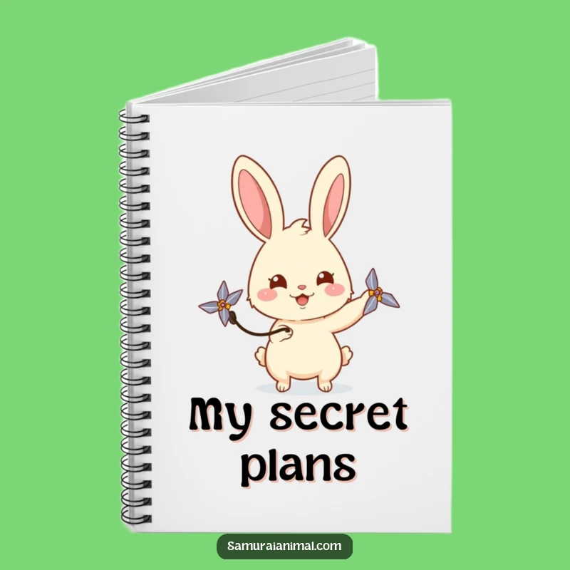 Funny Rabbit Shuriken Notebook Jot Down Your Playful Ideas with Ninja Flair