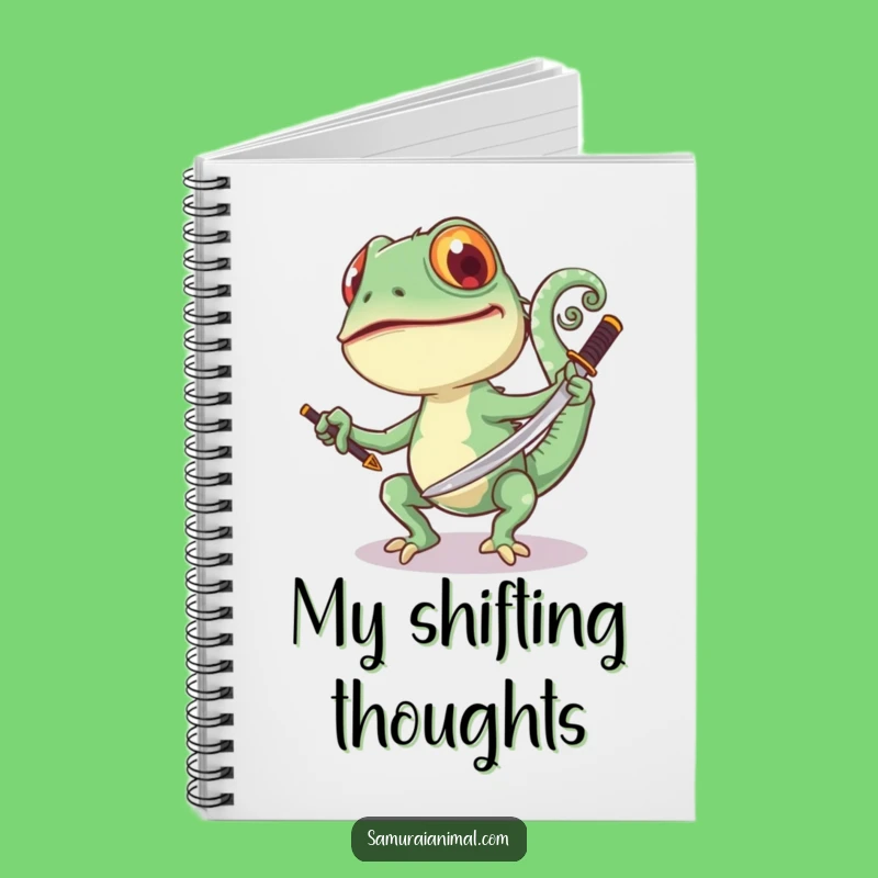 Funny Chameleon Sword Notebook: Jot Down Adventures with Charm