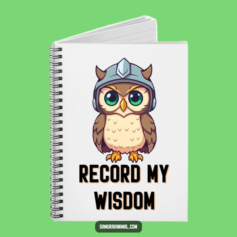 Funny Owl Helmet Notebook: Record Your Thoughts with Wise Cartoon Style