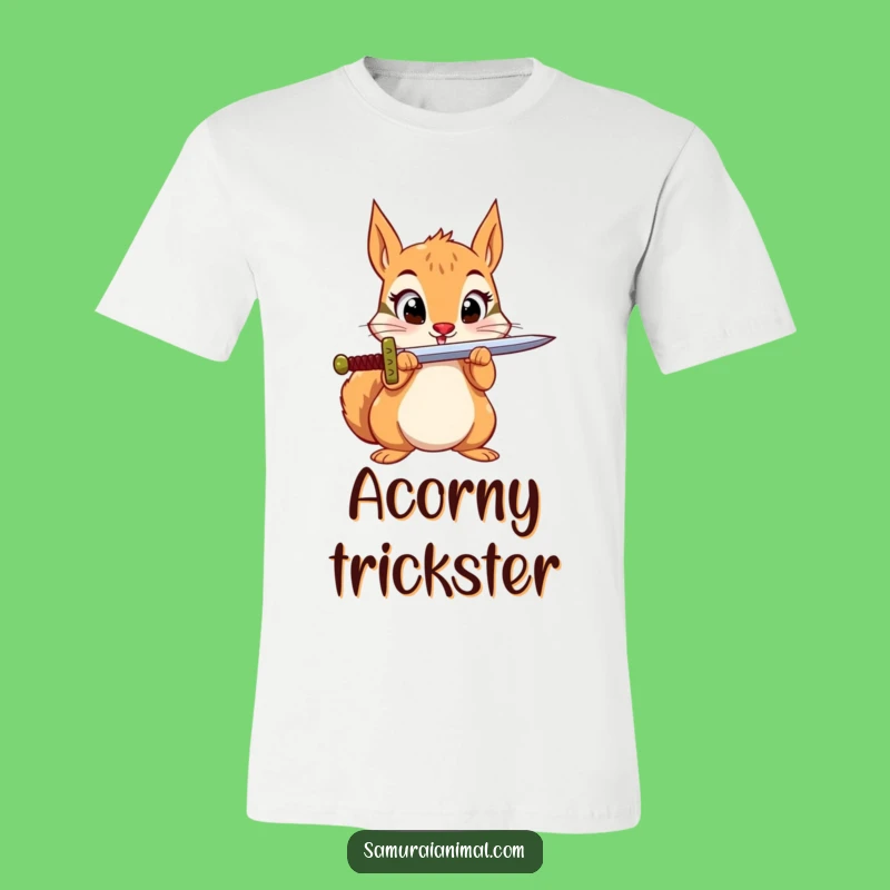 Funny Squirrel Sword T-Shirt: Whimsical Woodland Warrior Apparel