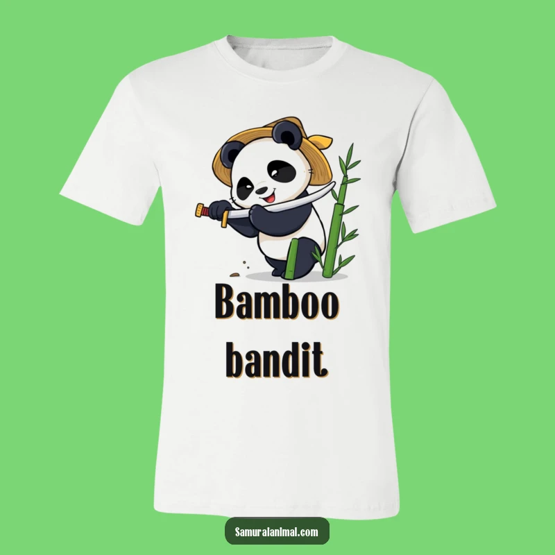 Funny Panda Katana T-Shirt - Hilarious Bamboo Chopping Kung Fu Tee