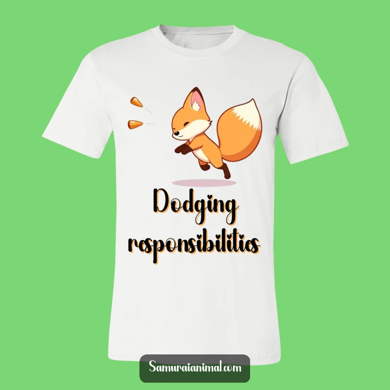 Funny Fox Dodge T-Shirt: A Hilarious Swift Evasion Graphic Tee for Comedy Fans