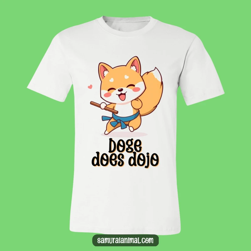 Funny Shiba Inu Stick Sweep T-Shirt Playful Dog Tee for Everyday Adventures